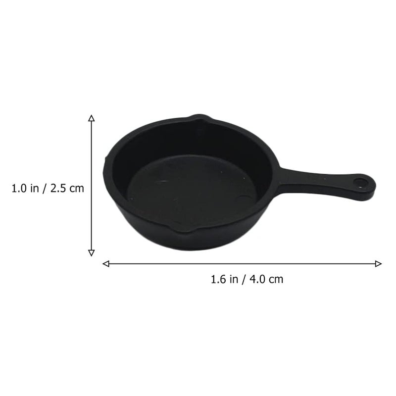 Sewroro 10pcs Miniature Pans Doll House Kitchen Small Frying Pan Miniature Skillet Simulation Cooking Pan Models Mini House Accessories Decoration - Image 4
